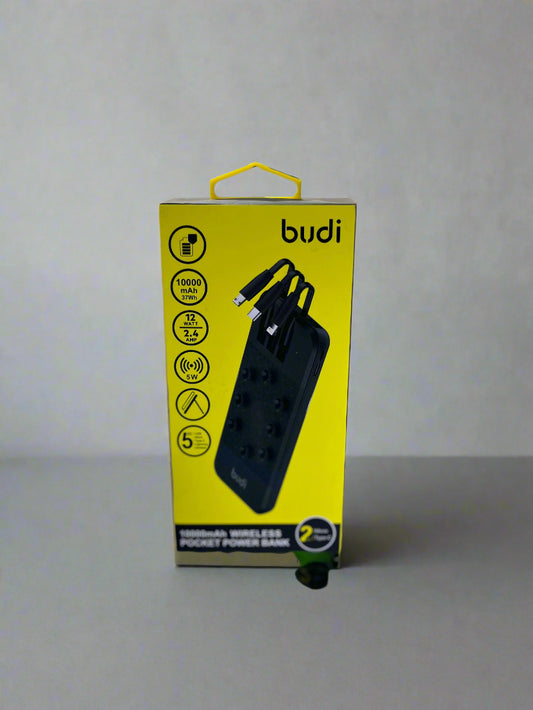 Budi 10000mAh Pocket Power Bank – Fast &amp; Portable Charging